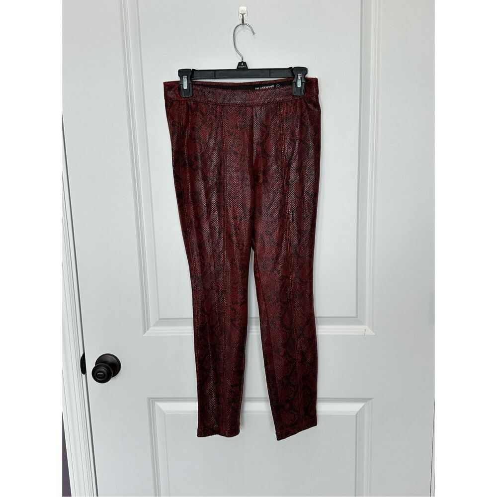 Blank NYC Faux Leather Leggings Red Snakeskin Size 2